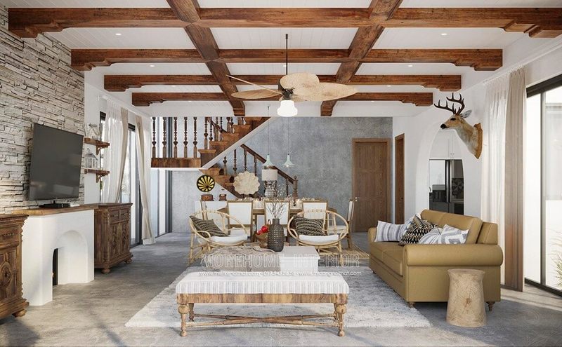 Thiết kế nội thất cho biệt thự Chùa Thầy, Quốc Oai, Hà Nội.